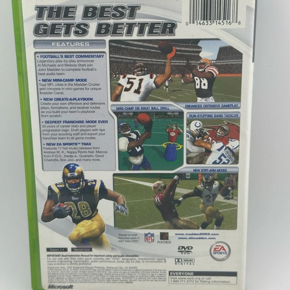 Microsoft Xbox Madden NFL 2003 Green Edition